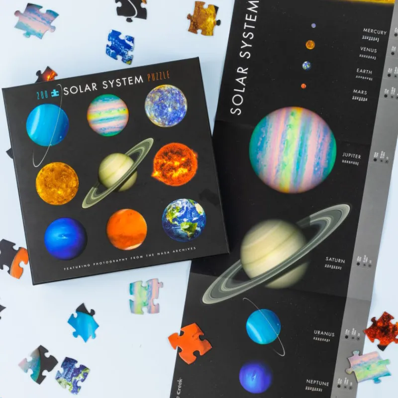 Crocodile Creek Puzzle "Vue du Système Solaire par la NASA" 200 pcs<Enfant Puzzles Dès 7 Ans, 200 À 400 Pcs