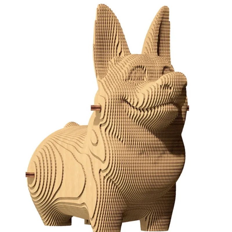 Cartonic Puzzle sculpture 3D en carton - Chien Corgi -< Déco Design | Puzzles 3d