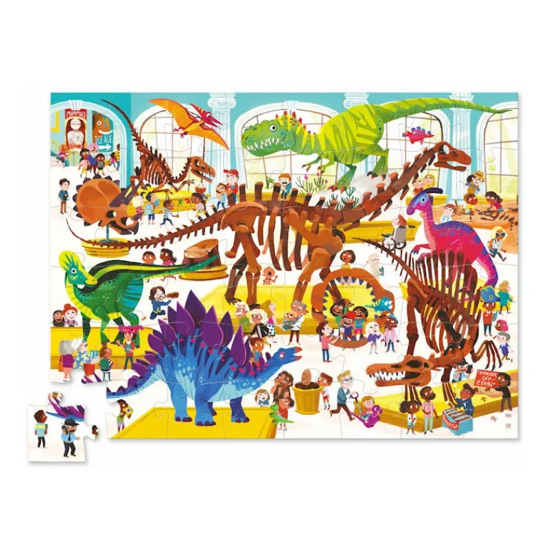 Crocodile Creek Puzzle Une journée au musée 'Dinosaures' 48 pcs<Enfant Puzzles Dès 5 Ans, 54 Pcs | Puzzles Dès 4 Ans, 36 Pcs