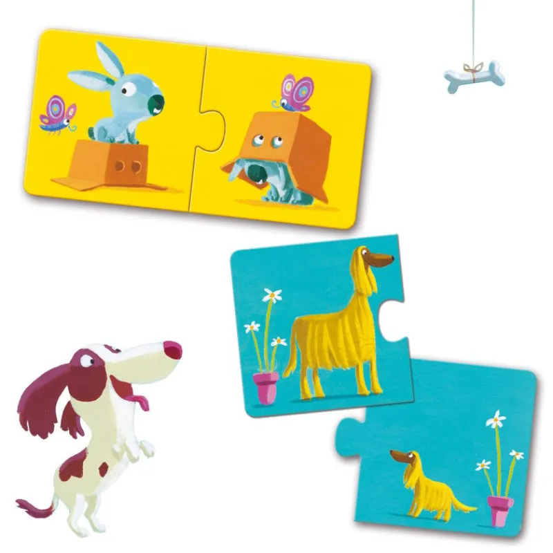 Djeco 12 puzzles duo "Contraires" 8162<Enfant Puzzle Djeco | Puzzles 1er Age