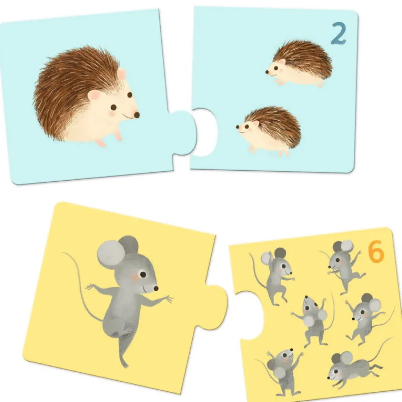 Djeco 12 puzzles duo "Mamans et bébés animaux" 8197<Enfant Puzzle Djeco | Puzzles 1er Age