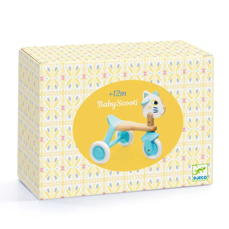 Djeco "BabyScooti" Porteur tricycle en bois pour enfant 6133<Enfant Porteur Enfant