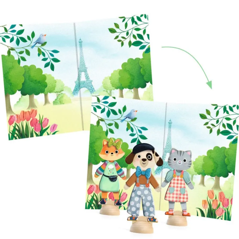 Djeco "Bonjour Paris" Collage pour enfant 9849<Enfant Bricolage Enfant