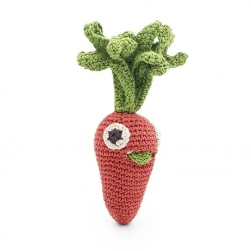 MyuM "Kit Lapinou" hochets pour bébé en crochet en coton bio The veggy toys< Jouets D'éveil, Hochets