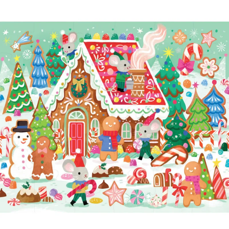 Crocodile Creek "La Maison en pain d'épices" Puzzle silhouette 36 pcs<Enfant Puzzles Dès 4 Ans, 36 Pcs
