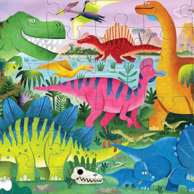 Crocodile Creek "Le Monde des dinosaures" Puzzle 36 pcs<Enfant Puzzles Dès 4 Ans, 36 Pcs