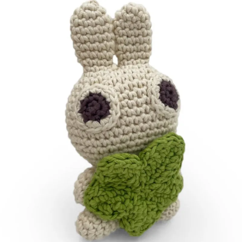MyuM "Pinpin le lapin" hochet pour bébé en crochet en coton bio The veggy toys< Jouets D'éveil, Hochets