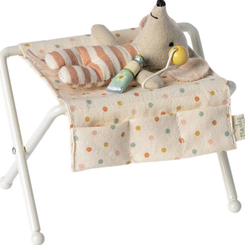 Maileg Table à langer pour bébé souris - Blanc cassé< Maison De Poupées