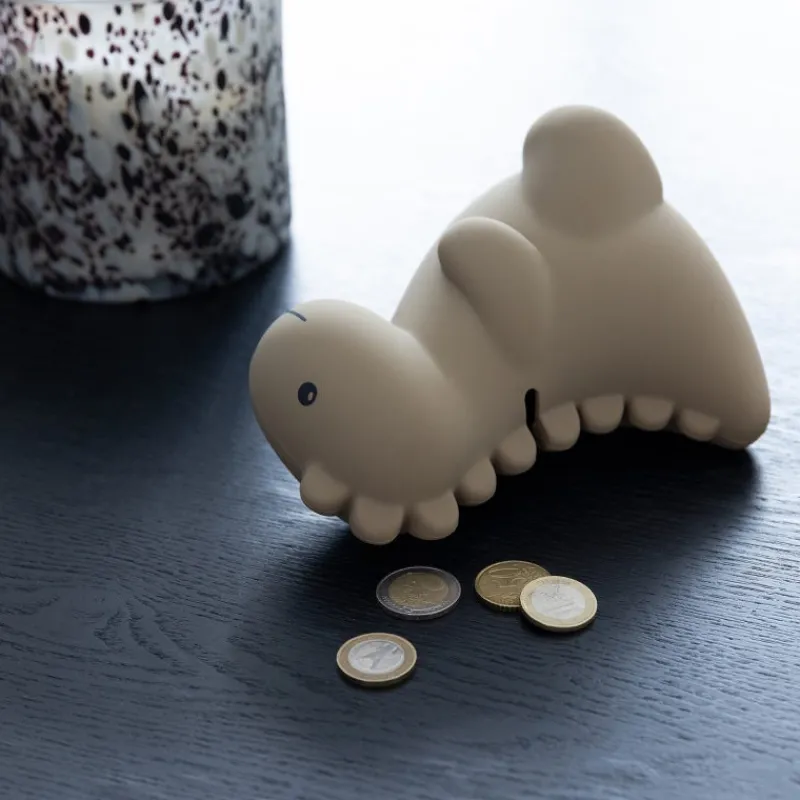 Peluches Miffy & Snoopy Tirelire Jéroom le Dino en silicone - 16cm - Atelier Pierre Junior - couleur argile<Enfant Décoration Enfants